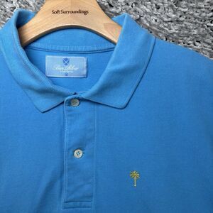 Ben Silver Charleston Polo Shirt Men's Medium Short Sleeve Baby Blue Golf Pique